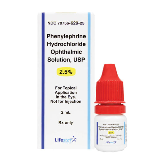 Phenylephrine Hydrochloride 2.5% Ophthalmic Solution - 2mL Optometric, Eye Care and Ophthalmic Supplies at Stag Medical.