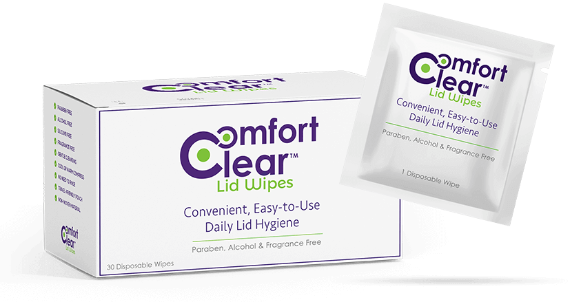 Eye Lid Wipes for Optometric. Comfort Clear at Stag Medical and Eye Care Supply. 