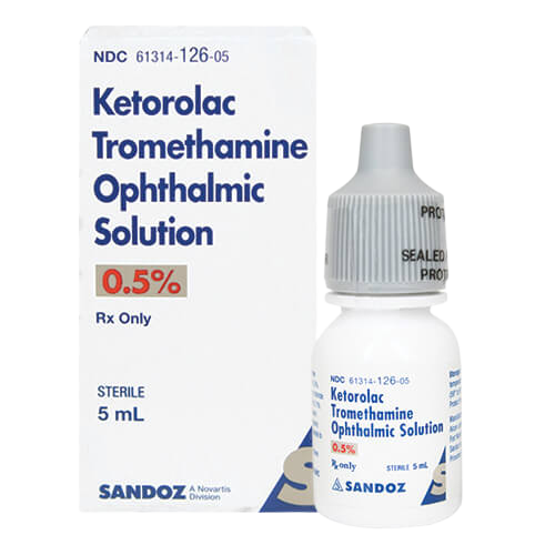 Ketorolac Tromethamine Ophthalmic Solution, 0.5%, 5mL/Bt at Stag Medical - Eye Care, Ophthalmology and Optometric Products. Shop and save on Proparacaine, Tropicamide and More at Stag Medical & Eye Care Supply